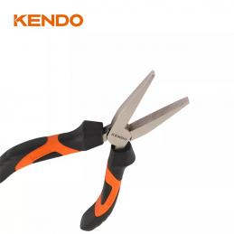 KENDO 10501 คีมปากแบน ด้ามหุ้มยาง 160mm/6นิ้ว