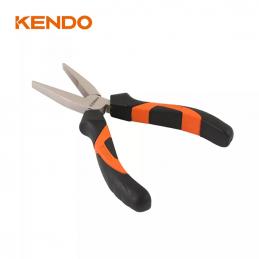 KENDO 10501 คีมปากแบน ด้ามหุ้มยาง 160mm/6นิ้ว
