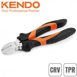 SKI - สกี จำหน่ายสินค้าหลากหลาย และคุณภาพดี | KENDO 10206 คีมปากเฉียง (ชุบโครเมียม/ด้ามหุ้มยาง) 180mm/7นิ้ว