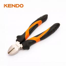 KENDO 10206 คีมปากเฉียง (ชุบโครเมียม/ด้ามหุ้มยาง) 180mm/7นิ้ว