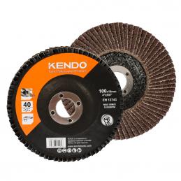SKI - สกี จำหน่ายสินค้าหลากหลาย และคุณภาพดี | KENDO 75904041 T27 จานทรายซ้อนหลังแข็ง Φ100×16mm #40 (ราคาต่อแผ่น ขายครั้งละ 10 แผ่น)