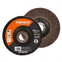 SKI - สกี จำหน่ายสินค้าหลากหลาย และคุณภาพดี | KENDO 75910041 T27 จานทรายซ้อนหลังแข็ง Φ100×16mm #100 (ราคาต่อแผ่น ขายครั้งละ 10 แผ่น)