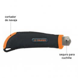 TRUPER 17901 มีดคัตเตอร์อเนกประสงค์ 25 มม ด้ามยาง (CUT-7X) (ราคาต่ออัน ,ในกล่องบรรจุ 6 อัน)