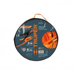 TRUPER 17543 สายพ่วงแบตเตอรี่รถยนต์ยาว 3 เมตร ลวดทองแดงยาว 8 mm. (CAP-3008T) (กล่อง 2 ชิ้น)