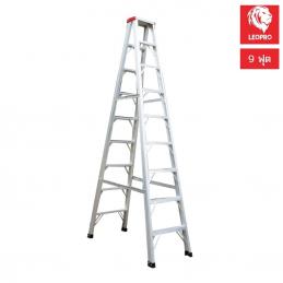SKI - สกี จำหน่ายสินค้าหลากหลาย และคุณภาพดี | LEOPRO LP07169 บันไดพับ หัวแดงขั้นขากล่อง 2 ทาง 9 ฟุต
