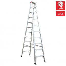 SKI - สกี จำหน่ายสินค้าหลากหลาย และคุณภาพดี | LEOPRO LP07171 บันไดพับ หัวแดงขั้นขากล่อง 2 ทาง 11 ฟุต