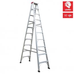 SKI - สกี จำหน่ายสินค้าหลากหลาย และคุณภาพดี | LEOPRO LP07170 บันไดพับ หัวแดงขั้นขากล่อง 2 ทาง 10 ฟุต