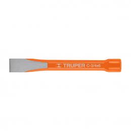 SKI - สกี จำหน่ายสินค้าหลากหลาย และคุณภาพดี | TRUPER 12139 เหล็กสกัดปากแบน ขนาด 3/4 นิ้ว ยาว 6 นิ้ว (C-3/4X6) (ราคาต่ออัน ,ในกล่องบรรจุ 6 อัน)
