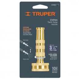 TRUPER 13136 หัวฉีดเกลียวตรงทองเหลือง 4นิ้ว (CHMA-4) (ราคาต่ออัน ,ในกล่องบรรจุ 6 อัน)