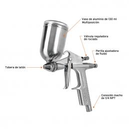 TRUPER 11098 กาพ่นสี กาบน แรงดันลม 30-45 PSI (PIPI-400) ขนาด 130ml