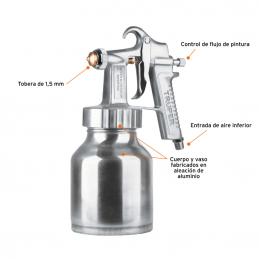 TRUPER 14037 กาพ่นสี กาล่าง แรงดันลม 20 PSI ความจุถ้วย 1 ลิตร (PIPI-200)