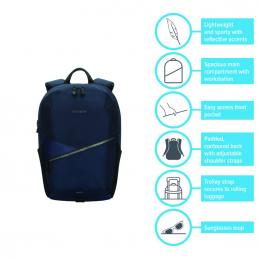 SKI - สกี จำหน่ายสินค้าหลากหลาย และคุณภาพดี | TARGUS TGS-TBB63202 กระเป๋าโน๊ตบุ๊ค Transpire Compact Everyday Backpack – Black Iris (Blue)
