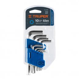 TRUPER 15536 ชุดประแจหกเหลี่ยมสั้น 10 ตัว/ชุด 1-10mm พร้อมออแกไนเซอร์ [ALL-10M]