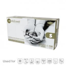 SKI - สกี จำหน่ายสินค้าหลากหลาย และคุณภาพดี | SRITRANG GLOVE NITRILE 6.2g กล่องสีทอง - ไม่มีแป้ง #S-DNOTHOG (ลัง 10กล่อง, 1 กล่องมี 100ชิ้น)