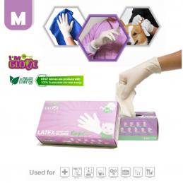 SKI - สกี จำหน่ายสินค้าหลากหลาย และคุณภาพดี | IM GLOVE Comfort+ Latex Protection Gloves Powder-Free กล่องสีม่วงอ่อน - ไม่มีแป้ง #M (ลัง 10กล่อง, 1 กล่องมี 100ชิ้น)