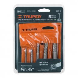 TRUPER 14512 ชุดถอนเกลียวซ้าย 5 ตัวชุด ขนาดหุน 1/8นิ้ว - 3/4นิ้ว [EXT-5]