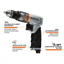 TRUPER 19368 สว่านลม ปรับซ้าย-ขวาได้ 3/8นิ้ว [TPN-788RX]
