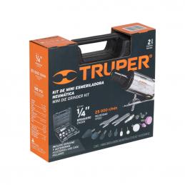 TRUPER 16887 เครื่องเจียรลม 1/4นิ้ว พร้อมอุปกรณ์เสริม 16 ชิ้น [TPN-876K-2]