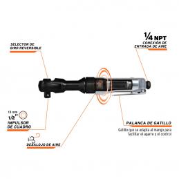 TRUPER 11189 ด้ามฟรีลม 1/2นิ้ว [TPN-886H-2]