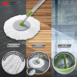3M สก๊อตซ์ไบรต์ #7012809640 Eco DUAL Spin Bucket - ชุดถังปั่นอีโค่ ดูโอ้ววอช พร้อมไม้ถูพื้นไมโครไฟเบอร์ #XN002039701