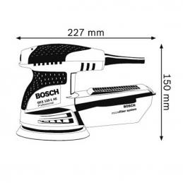 BOSCH GEX125-1AE เครื่องขัดกระดาษทราย ระบบลูกเบี้ยว 125mm #06013875K0