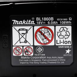 MAKITA BL1860B แบตเตอรี่ 18 V  6.0Ah Indicator