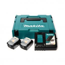 SKI - สกี จำหน่ายสินค้าหลากหลาย และคุณภาพดี | MAKITA MKP1RG182 ชุดแบตเตอรี่ 18 V  6.0Ah x 2 + แท่นชาร์จ x 1 (ชาร์จเร็ว)