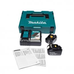 SKI - สกี จำหน่ายสินค้าหลากหลาย และคุณภาพดี | MAKITA MKP1RT182 ชุดแบตเตอรี่ 18 V  5.0Ah x 2 + แท่นชาร์จ x 1 (ชาร์จเร็ว)