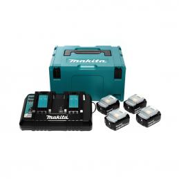 SKI - สกี จำหน่ายสินค้าหลากหลาย และคุณภาพดี | MAKITA MKP3PT184 ชุดแบตเตอรี่ 18 V  5.0Ah x 4 + แท่นชาร์จ x 1 (2 in 1)