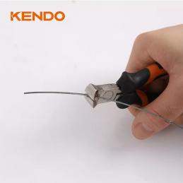 KENDO 10907 คีมปากนกแก้ว ขนาดเล็กชุบนิกเกิล ด้ามหุ้มยาง 100mm/4นิ้ว
