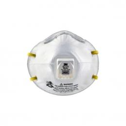 3M #7100033106 8210V หน้ากากป้องกันฝุ่นละออง N95 ฟูมโลหะแบบมีวาล์ว ราคาต่อชิ้น (10 ชิ้น/กล่อง , 80 ชิ้น/ลัง)
