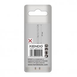 KENDO 10202505 ดอกสว่านเจาะเหล็กสีเงิน 2.5 × 57mm (2 ชิ้น/แพ็ค)