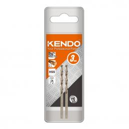 SKI - สกี จำหน่ายสินค้าหลากหลาย และคุณภาพดี | KENDO 10203005 ดอกสว่านเจาะเหล็กสีเงิน 3.0 × 61mm (2 ชิ้น/แพ็ค)