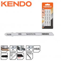 SKI - สกี จำหน่ายสินค้าหลากหลาย และคุณภาพดี | KENDO 46004301 ใบเลื่อยจิ๊กซอตัดอลูมิเนียม T127D (3 ชิ้น/แพ็ค)