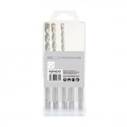 KENDO 11602073 ดอกสว่านโรตารี่ SDS PLUS 5 ตัวชุด 5-6 ×110mm 6-8-10 ×160mm