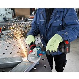 BOSCH GWX18V-10SC เครื่องเจียร์ 5นิ้ว 18 V Brushless motor รองรับ Chip Bluetooth  มีกันสะบัด เบรคอัตโนมัติ ปรับรอบได้ มีจอประเมินผล เครื่องตัวเปล่า X-Lock (SOLO) #06017B0400