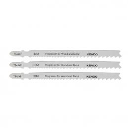KENDO 46002201 ใบเลื่อยจิ๊กซอตัดไม้และเหล็ก T345XF (3 ชิ้น/แพ็ค)