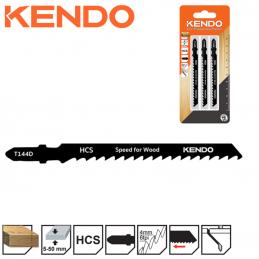 SKI - สกี จำหน่ายสินค้าหลากหลาย และคุณภาพดี | KENDO 46000601 ใบเลื่อยจิ๊กซอตัดไม้ T144D (3 ชิ้น/แพ็ค)