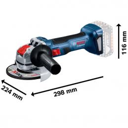 BOSCH GWX 180 LI X-Lock เครื่องเจียร์ 5นิ้ว 18V Brushless motor (Solo=เครื่องเปล่า), X-Lock #06019H91K0