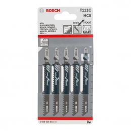 SKI - สกี จำหน่ายสินค้าหลากหลาย และคุณภาพดี | BOSCH T111C ใบเลื่อยจิ๊กซอตัดไม้หยาบ ตัดหนา 4-50 มิล #2608630033 (5ใบ/แผง)