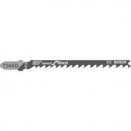 BOSCH T244D ใบเลื่อยจิ๊กซอตัดไม้ประณีต ตัดหนา 5-50 มิล ตัดโค้ง #2608630058 (5ใบ/แผง)