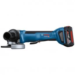 BOSCH GWS18V-10เครื่องเจียร์ 4นิ้ว 18V Brushless motor มีกันสะบัด, มีระบบเบรคอัตโนมัติ แบต 2 ก้อน ขนาด 4.0 Ah #06019J40K1