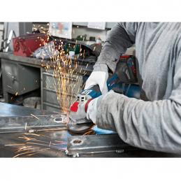 BOSCH GWX18V-10C เครื่องเจียร์ 5นิ้ว 18V Brushless motor รองรับ Chip Bluetooth เครื่องตัวเปล่า มีกันสะบัด, มีระบบเบรคอัตโนมัติ  X-Lock (SOLO) #06017B0200