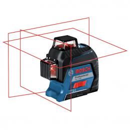 BOSCH GLL3-80+BT150 เลเซอร์กำหนดแนว 3 เส้น 360 องศา (80 เมตร) พร้อมฐานรับ #0601063S01