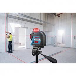 BOSCH GLL3-80+BT150 เลเซอร์กำหนดแนว 3 เส้น 360 องศา (80 เมตร) พร้อมฐานรับ #0601063S01
