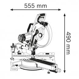 BOSCH GCM350-254 แท่นตัดองศา 1800 วัตต์ พร้อมเส้นแสงเลเซอร์ น.น. 24 กก. ตัดแนวตั้งได้ 100 ม.ม. แนวนอน 350 ม.ม. (สไลด์ได้) #0601B22600
