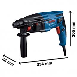 BOSCH GBH220 kit ชุดสว่านโรตารี่  (3 drill bit + dust cap + chuck) 06112A60K1