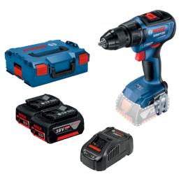 BOSCH-GSR18V-50-สว่านไขควงแบตเตอรี่-18-V-Brushless-motor-แบต-2-ก้อน-5-Ah-แท่นชาร์จ-06019H5001