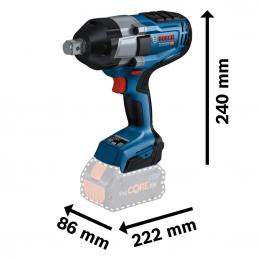 BOSCH GDS18V-1050H เครื่องยิงบล็อกไร้สาย (SOLO เครื่องเปล่า) 06019J85L1