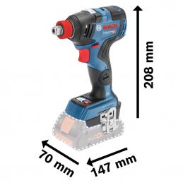 BOSCH GDX18V-200 #06019J22L0 (SOLO=เครื่องเปล่า) Brushless (New) HD  ไขควงกระแทก แรงบิดสูง 18 V ระบบ 2 หัวจับ (จับแบบบล็อค และ แบบHEX) Motor Brushless